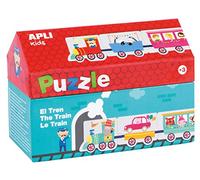 Apli Kids 16485 Boite Puzzle maisonnette sur Le thème du Train
