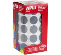 APLI - Gommettes rondes APLI Kids 16725 - rouleau 20 mm, gris
