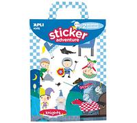 APLI Kids 16765 Jeu de gomets Sticker Adventure Modèle Chevaliers