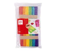 Apli kids 17453 - Sachet de 500 batons couleurs assorties 115x10 mm