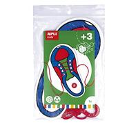 Apli kids 17488 - Sachet de 1 base en plastique en forme de chaussure + 1 cordon rouge