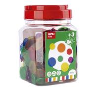Apli kids 17495 - Pot de 500 jetons transparents couleurs assorties
