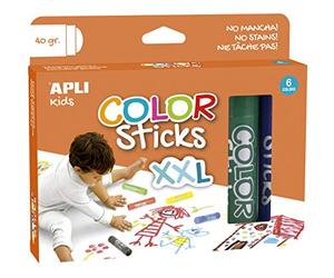 Apli kids 17538 - Pack de 6 Tubes Gouache Solide XXL - Spécial mural - 40 gr