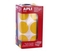 APLI Kids 17865 - Gommettes jaunes rondes géantes XL diamètre 33 mm