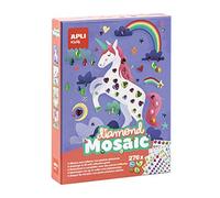 APLI Kit créatif Gommettes strass Licorne 4 pcs – Activité ludique dès 4 ans