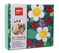 APLI Kids 18362 - Jeu de Gommettes Coccinelle dès 3 ans - Jeu créatif et éducatif - Jouer et créer avec des gommettes.