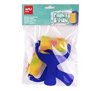 Apli kids 18715 - 2 rouleaux de peinture en éponge pour enfants - 2 formes : Cœur et étoile - Rouleaux en mousse - Peinture pour enfants Assortiment