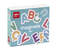 APLI Kids 18884 - Jeu de Magnets Lettres ABC - Lettres magnétiques en Bois - Jeu éducatif pour Apprendre l'alphabet - Age: +3ans.