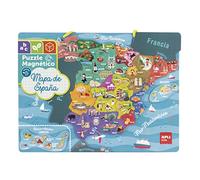 APLI Kids 18893 18893-Magnetisches Puzzle Karte Von Spanien-Set mit 50 Magneten zum Erlernen der Geografie Kinder AB 5 Jahren