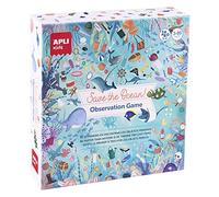 APLI Kids - Jeu d'observation 18902 - Recyclage, plateau 40x40 cm, 54 cartes, 24 autocollants