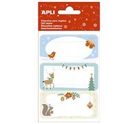 Apli Kids 19020 - Étiquettes cadeaux de Noël - 3 Feuilles/9 étiquettes. Thème: écureuil