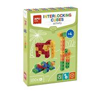 APLI Kids 19161 - Jeu de Construction Cubes de Connection pour créer des Figurines et des véhicules - Fiches d'exemples Inclus.