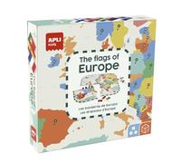 APLI Kids 19437 - Puzzle Jeu sur Les Drapeaux européens pour Apprendre la géographie autrement : identifie et insère Le Drapeau sur Le Pays Correspondant ! - Dès 5 Ans.