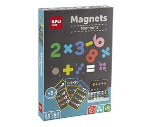 APLI Kids 19444 - Magnets Les Chiffres : Jeu de Chiffres magnétiques avec Tableau et Chiffres aimantés pour s'initier au Monde des mathématiques. Aimants éducatifs pour Enfants - âge 5 Ans.