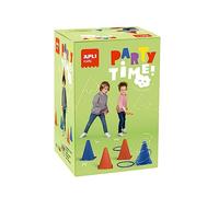 APLI Kids 19563 - Jeu de Lancer d'anneaux - Le Jeu Parfait pour Les fêtes, Les barbecues et Les activités en Plein air ! - 6 cônes et 10 Anneaux.