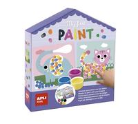 APLI Kids 19574 - My First Paint - Activité Manuelle de peinture avec les doigts - Peinture au doigt pour enfants sur le thème des animaux.
