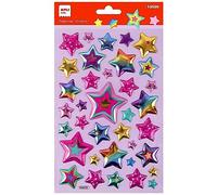 APLI Kids 19599 - Autocollants "Maxi Étoiles", 1 feuille avec 37 stickers à adhésif permanent. Parfaits pour le scrapbooking, la décoration ou les projets DIY.