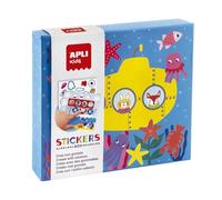 APLI Kids 19694 - Jeu de gommettes créatif sur le thème des transports - Jeu d'autocollants - Complète les illustrations avec des gommettes - Activité créative avec des stickers.