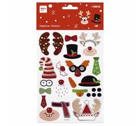 APLI Kids 19812 - Stickers de Noël, environ 30 autocollants à adhésif permanent avec finition argentée brillante. Idéaux pour le scrapbooking, les loisirs créatifs, la décoration de Noel.