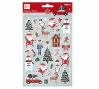 APLI Kids 19813 - Stickers de Noël, 33 autocollants à adhésif permanent avec finition argentée. Idéaux pour le scrapbooking, les loisirs créatifs ou pour décorer des cadeaux, des cartes de voeux.