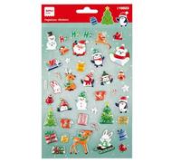 APLI Kids 19823 - Stickers de Noël, 40 autocollants 3D à adhésif permanent avec effet PUFFY. Parfaits pour le scrapbooking, les projets DIY, la décoration de cadeaux et de cartes de voeux.