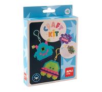 APLI Kids 19880 - Kit créatif pour fabriquer 2 Porte-clés de l'espace - Comprend des Perles et Tous Les matériaux nécessaires, activité Manuelle pour Enfants à partir de 6 Ans.