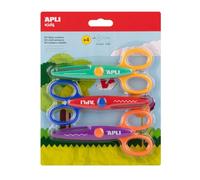 APLI kids - Ciseaux - papier - 135 mm - 4 ans et plus (pack de 3)