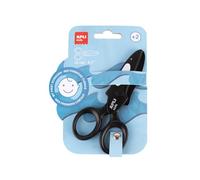 APLI Kids 20089 - Ciseaux de sécurité enfant Orque 12 cm - ne coupent que le papier - ergonomiques - noir - spécial maternelle - 1 paire