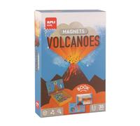 APLI Kids 20140 - Jeu magnétique Volcans pour Enfants avec 35 aimants éducatifs et Un livret explicatif, Apprentissage ludique de la Terre et des Sciences, dès 5 Ans