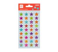 APLI Kids 20206-1 Feuille de 36 stickers étoiles pailletées - autocollants enfants pour loisirs créatifs, décoration cahiers et scrapbooking
