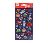 APLI Kids 20209-1 feuille de 36 autocollants sur le thème de l'espace - Stickers planètes, fusées, étoiles - Loisirs créatifs, décorations créatives, scrapbooking.