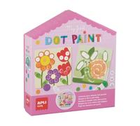 APLI Kids 20276 - Peinture facile pour enfants dès 3 Ans, “My First Dot Paint” avec 6 feutres tampons et 6 dessins, éveil artistique ludique