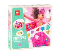 APLI Kids 20350 Déguisement Princesse Fille 3 Ans - Kit DIY avec Cape et Tiare - Jeu Créatif Caoutchouc EVA pour Carnaval ou Fête Enfants