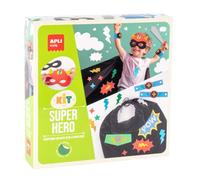 APLI Kids 20355 - Kit DIY Superhéros enfant - Déguisement à fabriquer avec cape, masque, EVA prédécoupée - Activité créative dès 3 ans