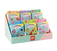 Apli Kids 20561 Présentoir de 18 kits Diamond Stickers activité créative enfant loisirs créatifs diamant dès 6 ans