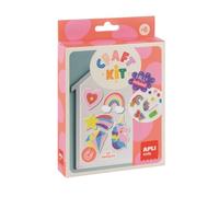APLI Kids 20571 - Kit créatif magnets diamants - crée des aimants personnalisés pour réfrigérateur, diamants adhésifs colorés, matériel + notice, dès 6 ans