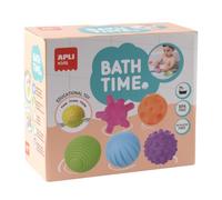 APLI Kids 20672-3 Boules sensorielles pour bébés et bain et filet avec ventouses