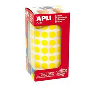 Apli Kids 4851 Rouleau de 5192 gommettes ronds Ø 10,5 cm Jaune