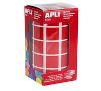 Apli Kids 4877 Rouleau de 1170 gommettes carrés 20 mm Rouge