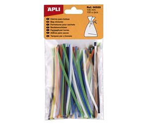 APLI Kids 555 - Pack de 100 fermoirs métalliques pour sacs