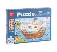 APLI Kids - Bateau Pirate Puzzle Observation, 104 pièces, Multicolore (17917)