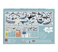 APLI Kids 19696 - Puzzle éducatif sur Les Animaux en Voie de Disparition, Thème : Les Animaux Marins - 200 pièces de 6 x 6 cm.