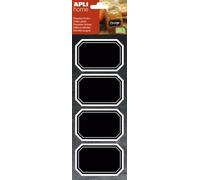 APLI Kids - Étiquettes amovibles octogonales Finition ardoise 80 x 50 mm