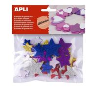 Apli Kids - Étoiles pailletées autocollantes pour enfants, blister de 50 pièces