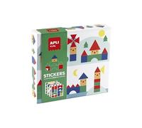 APLI kids - Geometric Villages Sticker Set - jeu éducatif