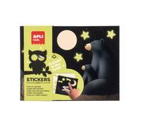 APLI Kids Gommettes qui Brillent dans le Noir - Coffret Ours Dès 3 Ans