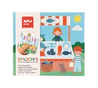 APLI Kids Gommettes qui Brillent dans le Noir - Coffret Train Dès 3 Ans