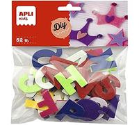 APLI Kids Lettres en feutrine couleurs assorties 52 u.