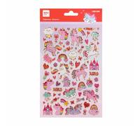 APLI Kids MAXI 20199-1 feuille de stickers licornes holographiques pour loisirs créatifs, DIY et scrapbooking.