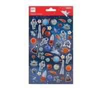 APLI Kids MAXI Spacecraft 20204 - Autocollants espace pour enfants, 50 Stickers Colorés : fusées, vaisseaux, planètes - Idéal loisirs créatifs et scrapbooking